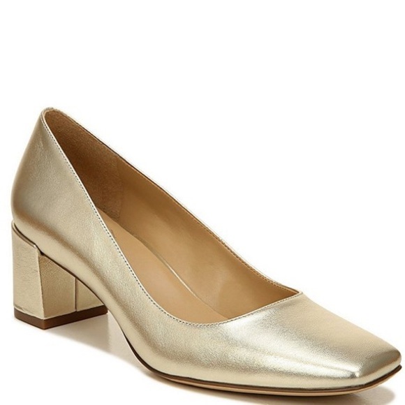Naturalizer Karina Metallic Leather Block Heel Pumps (WIDE) - Picture 1 of 12